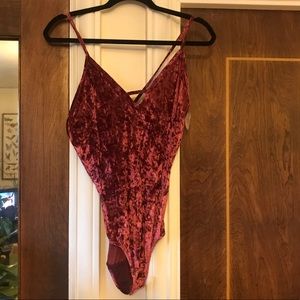 NWT velvet body suit
